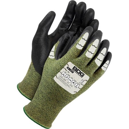 BDG Seamless Knit Green/Black Fr Yarn with Black Bi Polymer Dip, Shrink Wrapped, Size XL (10) 99-1-9675-10-K
